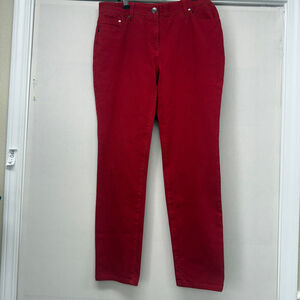 Women's Chico's So Slimming Straight Leg Pants US 6 Red